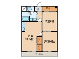 エスペランサ29【2階】の間取り