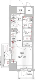 エグゼ天王寺II【8階】の間取り