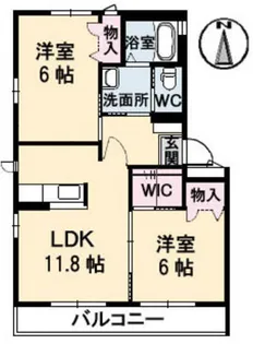 サンライズスクエアI棟【3階】の間取り