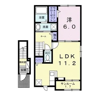 カーサ・ヴァンベールII【2階】の間取り