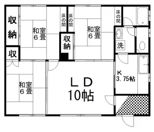 第2新川コーポ【1階】の間取り