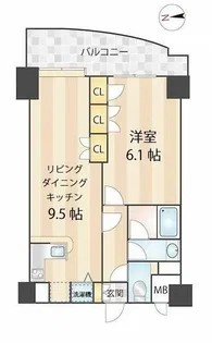 ニューガイアリルーム日暮里No.77【6階】の間取り