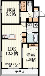 ブルーム ケイ【1階】の間取り