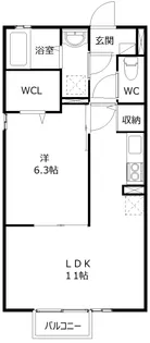 「D-room」 ドミール成田【2階】の間取り