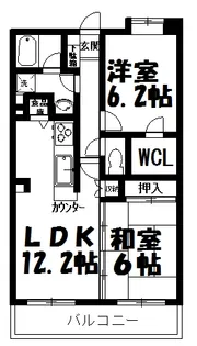 クレール上今井弐番館【4階】の間取り