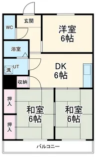 第2磯部コーポ【3階】の間取り