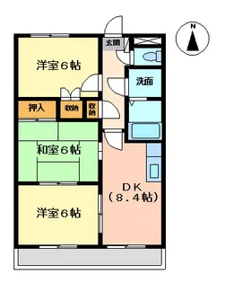 プレジデント岩沼【2階】の間取り