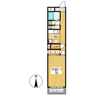 カスティージョY【3階】の間取り