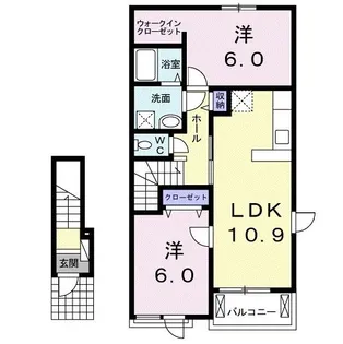 リッチ・ノールII【2階】の間取り