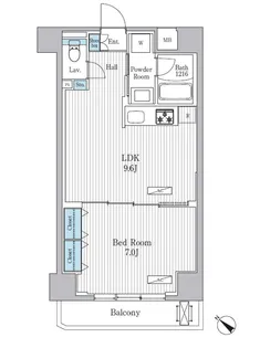 PATH日本橋人形町【8階】の間取り