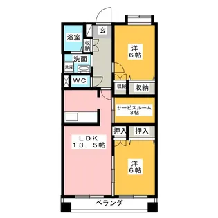 セントモンチーク【5階】の間取り