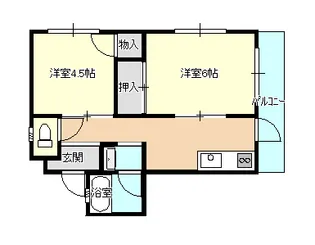2Kの間取り画像