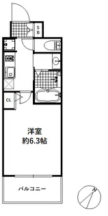 1Kの間取り画像