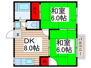 タウニー浜野A【2階】の間取り