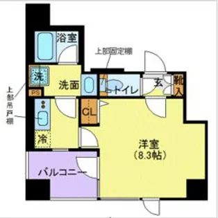 Isleキャナルシティ両国【4階】の間取り