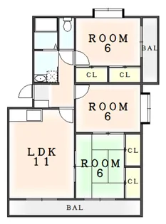 徳島県小松島市金磯町【マンション】の間取り