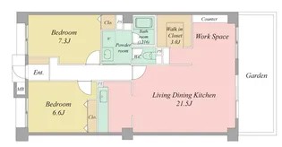 遠鉄メゾン助信【1階】の間取り