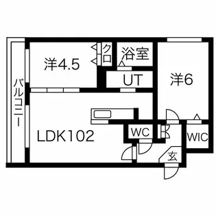 ネコオール麻生【2階】の間取り