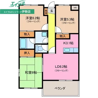 GardenMansionひまわり館【2階】の間取り
