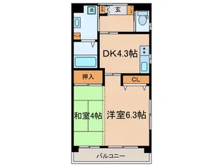 さくら弐番館【2階】の間取り
