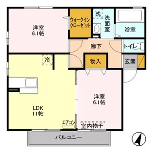メゾン・ボヌールB【2階】の間取り