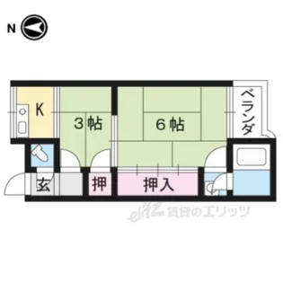 晃健荘【2階】の間取り