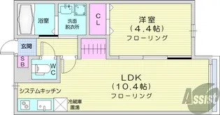 キャピタル保春院【2階】の間取り