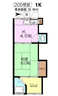 好美荘【2階】の間取り