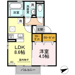 アザール【2階】の間取り