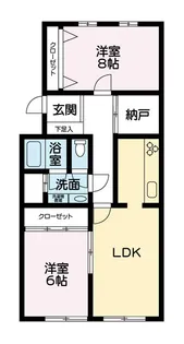 稲毛パークハウスG棟【1階】の間取り