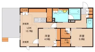 アレーズKASHIWANOHA【1階】の間取り