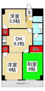 埼玉県川口市戸塚東3【マンション】の間取り
