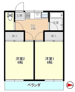 アーネス坂入【2階】の間取り