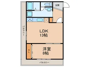 コープ野村梅田A棟【6階】の間取り