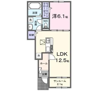 山形県山形市落合町字二口【アパート】の間取り