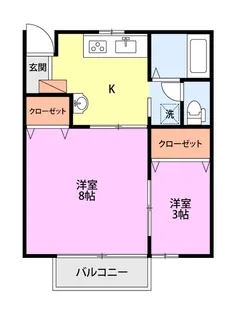 グリーンヒルズII【1階】の間取り