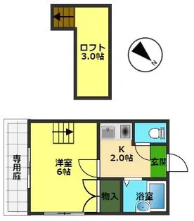 ホワイトパレス【1階】の間取り