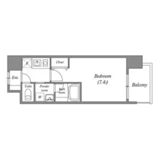 大阪府大阪市北区中津6丁目【マンション】の間取り