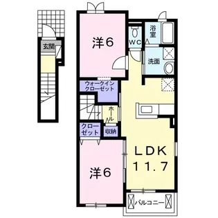 フルミネンセ A【2階】の間取り