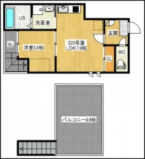 Grandtic Hinata(仮称GR東雲)【2階】の間取り