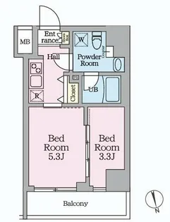 HY’s 桜橋 MIRAIS【1階】の間取り