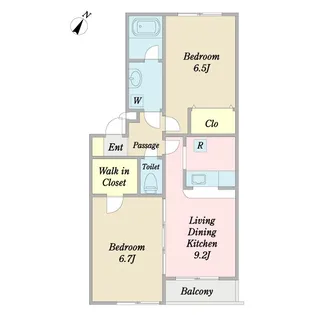 ウィスティリアI【1階】の間取り