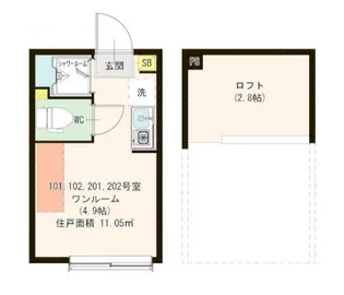 ハーモニーテラス千川III【1階】の間取り