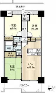 スカイハイツ中須【3階】の間取り