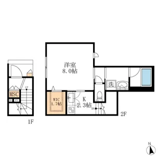 【へーベルメゾン】MAISON WAKABAYASHI【2階】の間取り