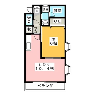 パールメゾン清洲B棟【1階】の間取り