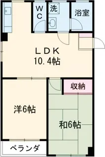 2LDKの間取り画像