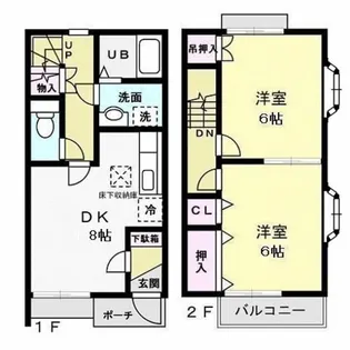 2DKの間取り画像