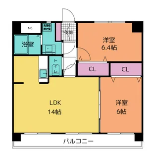 ディアコート桜山【2階】の間取り