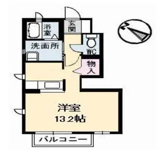 広島県福山市北本庄3【アパート】の間取り